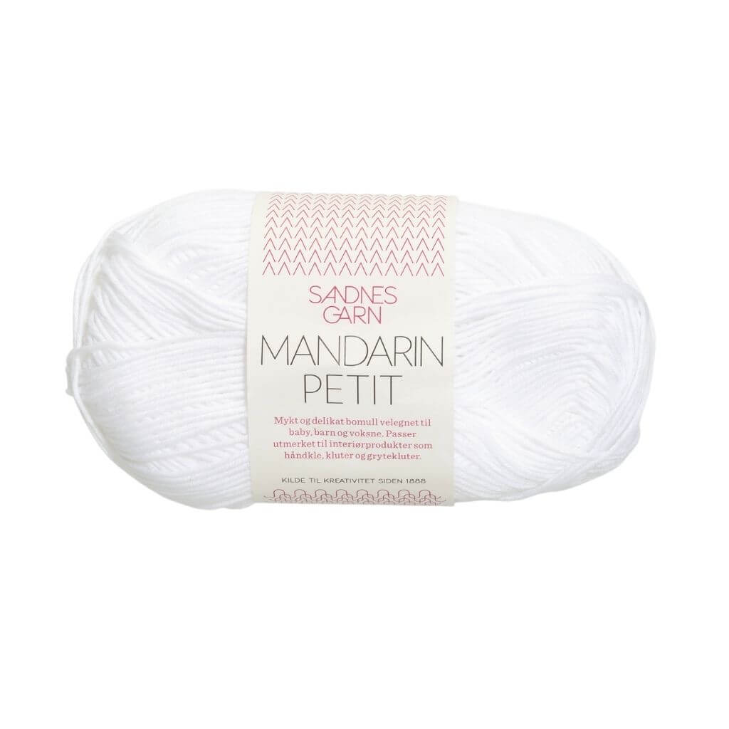 Sandnes Garn 1002 - Hvit Sandnes Garn Mandarin Petit 50g Lieblingsgarn