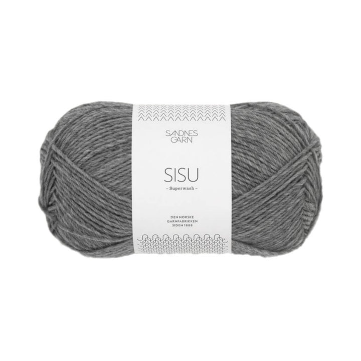 Sandnes Garn 1053 - Mørk Gråmelert Sandnes Garn Sisu 50 g - Sockenwolle Superwash Lieblingsgarn