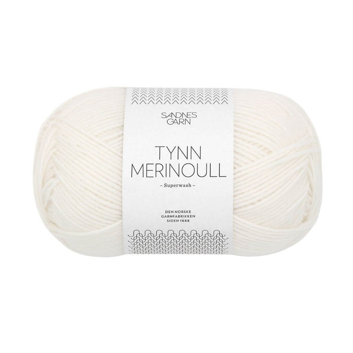 Sandnes Garn 1001 - Hvit Sandnes Tynn Merinoull - 50g Lieblingsgarn