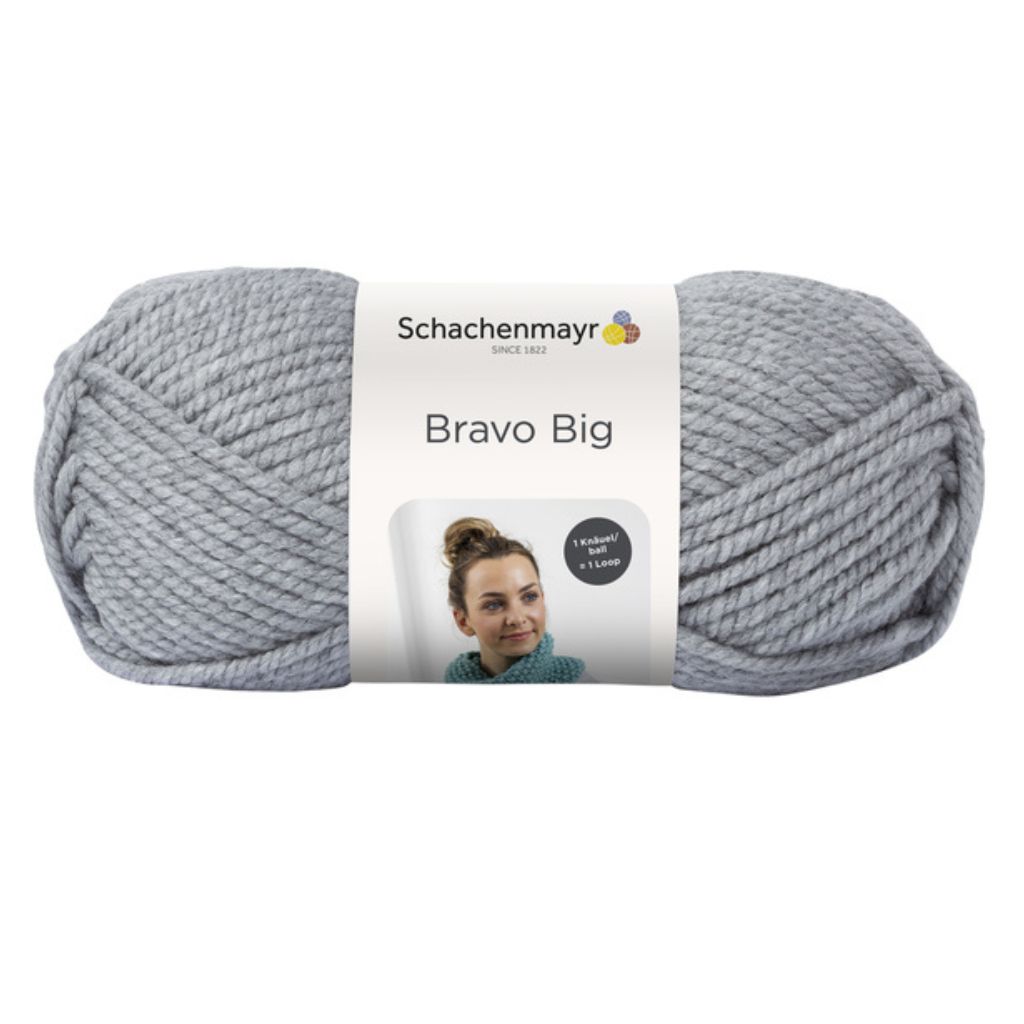 Schachenmayr 190 - Hellgrau Meliert Schachenmayr Bravo Big 200g Lieblingsgarn