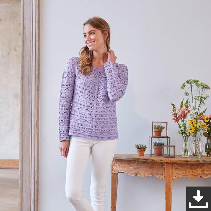 Schachenmayr Pattern Shirt im Ajourmuster Strickset - Schachenmayr (PDF) bei bei bei bei bei bei bei bei bei Lieblingsgarn