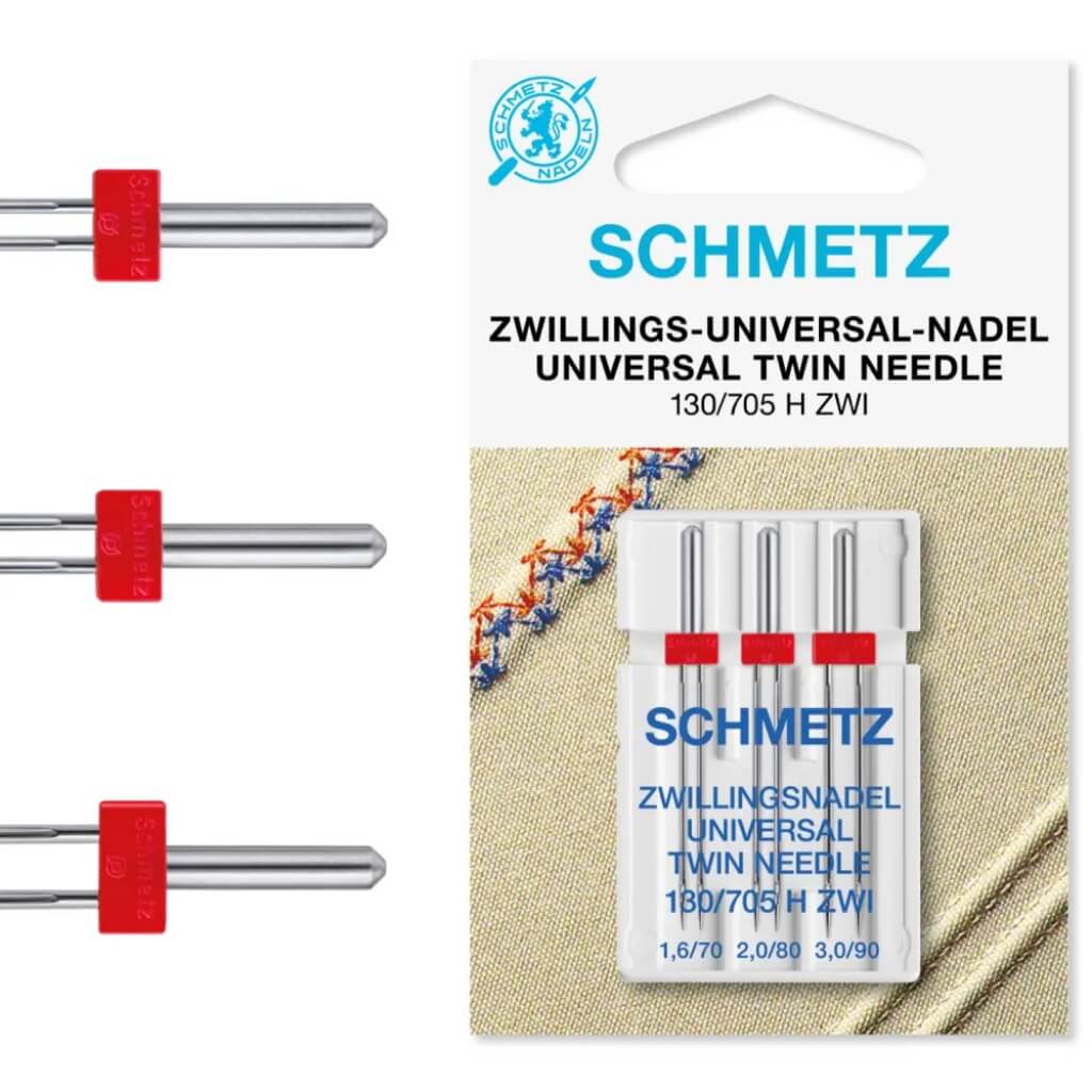 Schmetz Nm 70-90 / 1,6 Schmetz Universal Zwillingsnadel 130/705 H-ZWI Lieblingsgarn