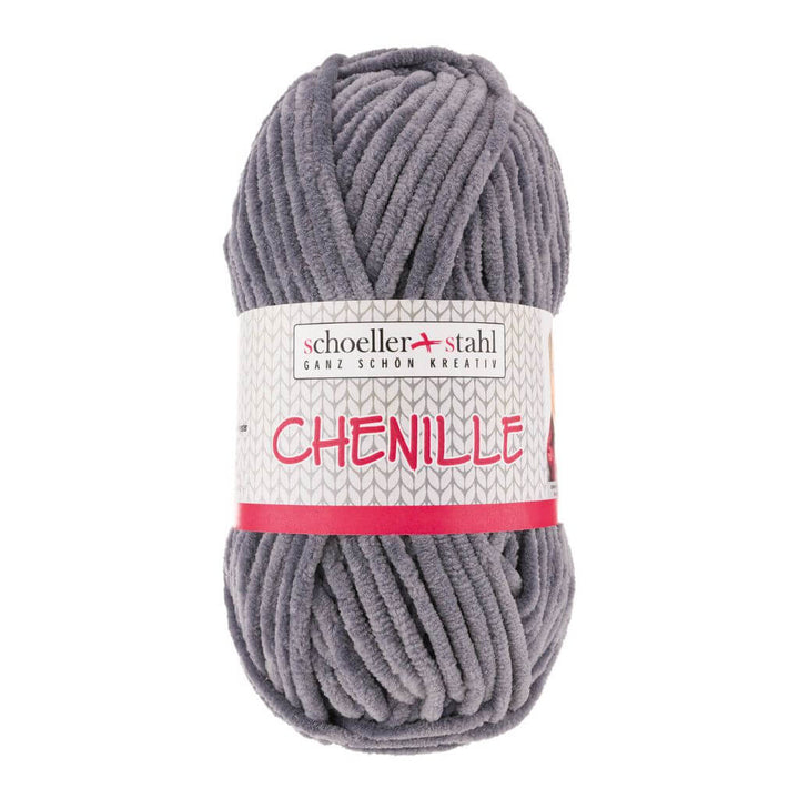 Schoeller + Stahl Chenille, Farbe 14 Hellgrau – Polyester bei Lieblingsgarn