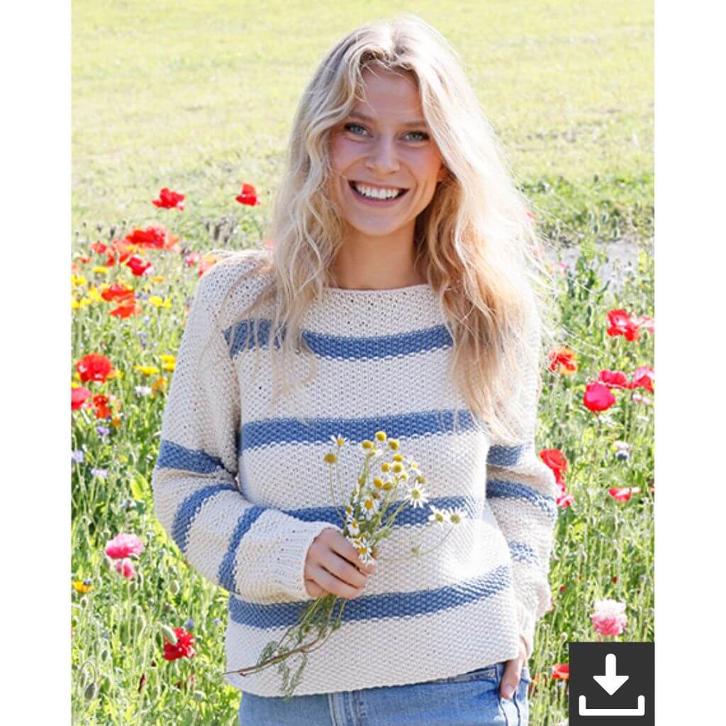 Drops Design Pattern Sea Bird Sweater Strickset - Drops (PDF) Lieblingsgarn