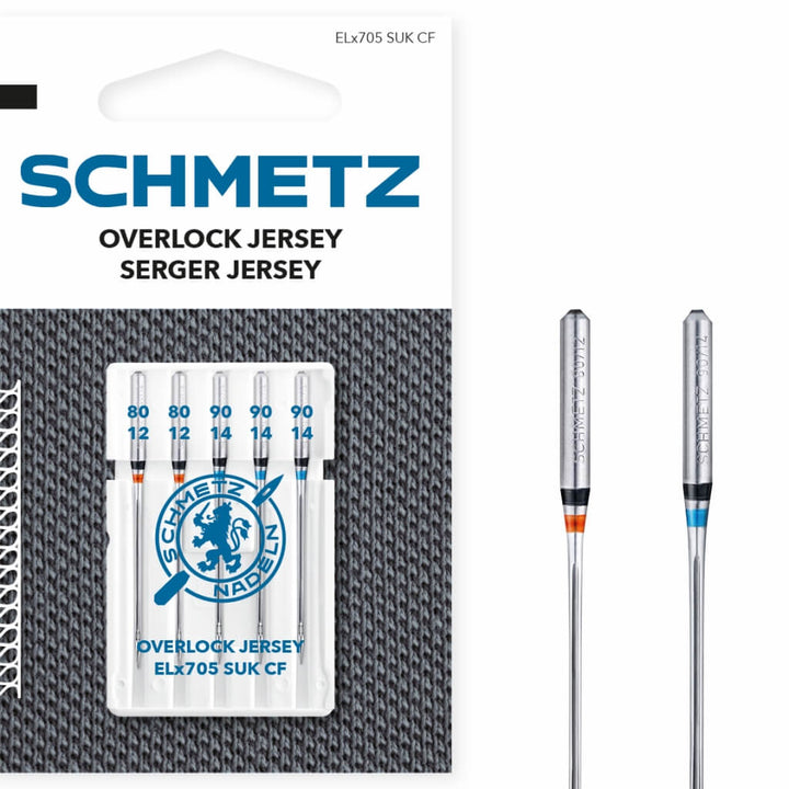 Schmetz Sortiert 80-90 Schmetz Overlock Jersey-Nadeln ELx705 SUK CF Lieblingsgarn