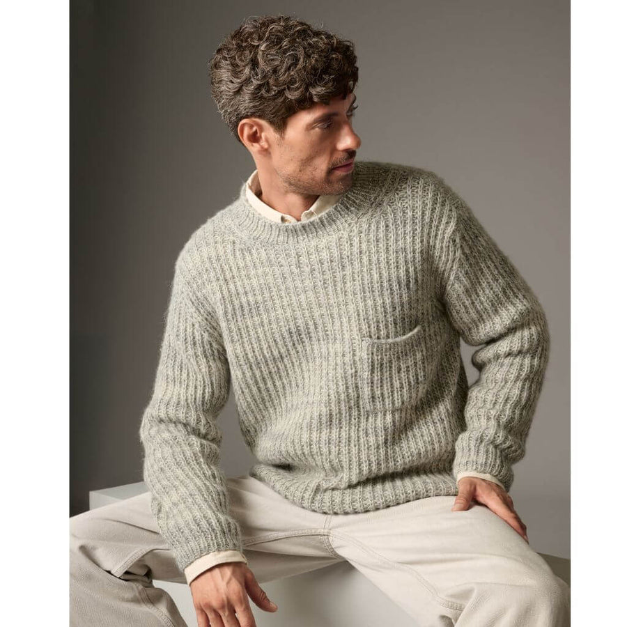 Lana Grossa Herren Pullover im Halbpatent Strickanleitung – Produktansicht bei bei bei bei bei bei bei bei Lieblingsgarn