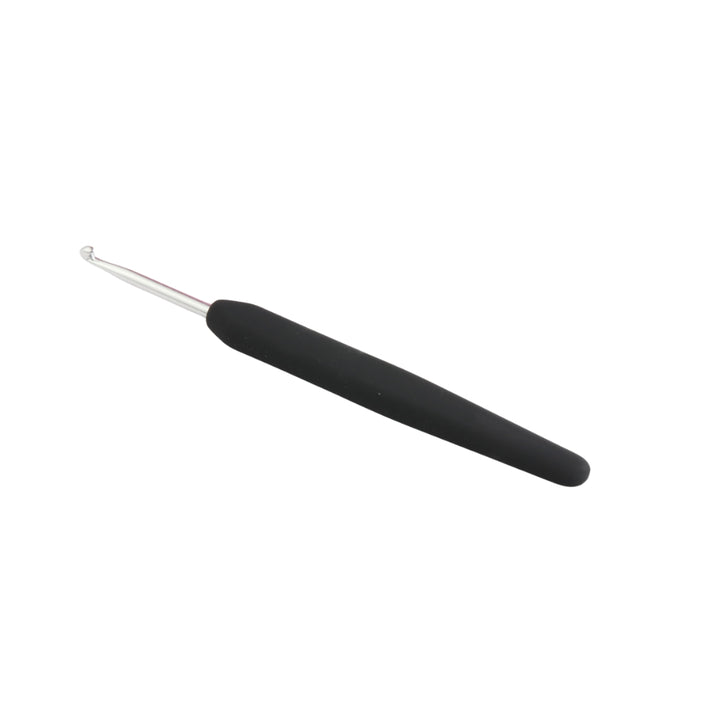 KnitPro Aluminium Häkelnadel Softgriff schwarz – Produktansicht, Kunststoff und Metall bei Lieblingsgarn