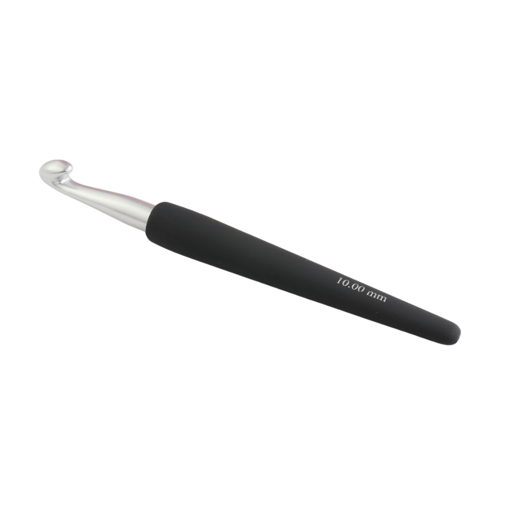 KnitPro Aluminium Häkelnadel Softgriff schwarz – Bild 2 von 6 bei Lieblingsgarn