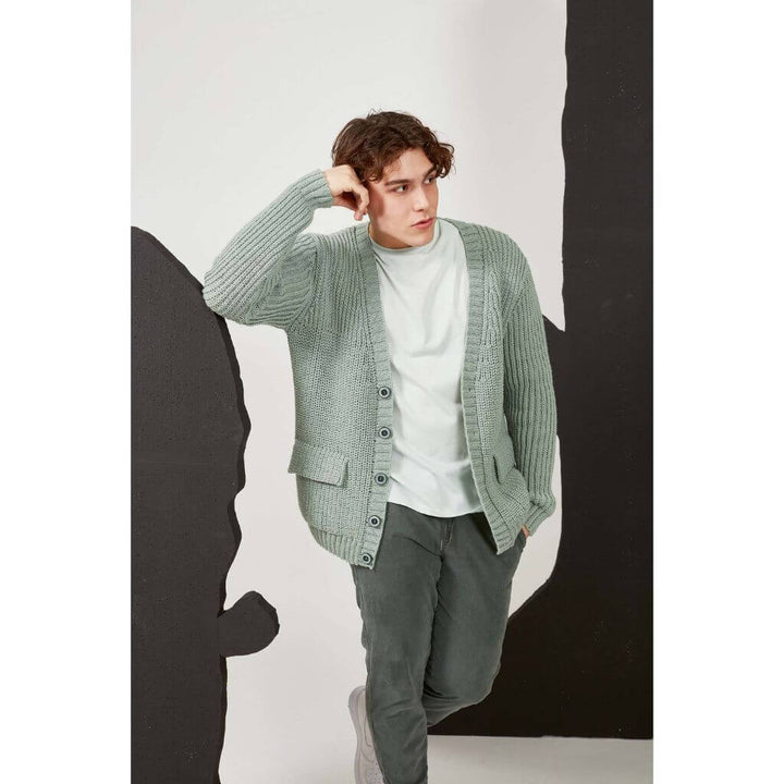 Lang Yarns Herrencardigan Strickanleitung - LangYarns (PDF) – Produktansicht bei Lieblingsgarn