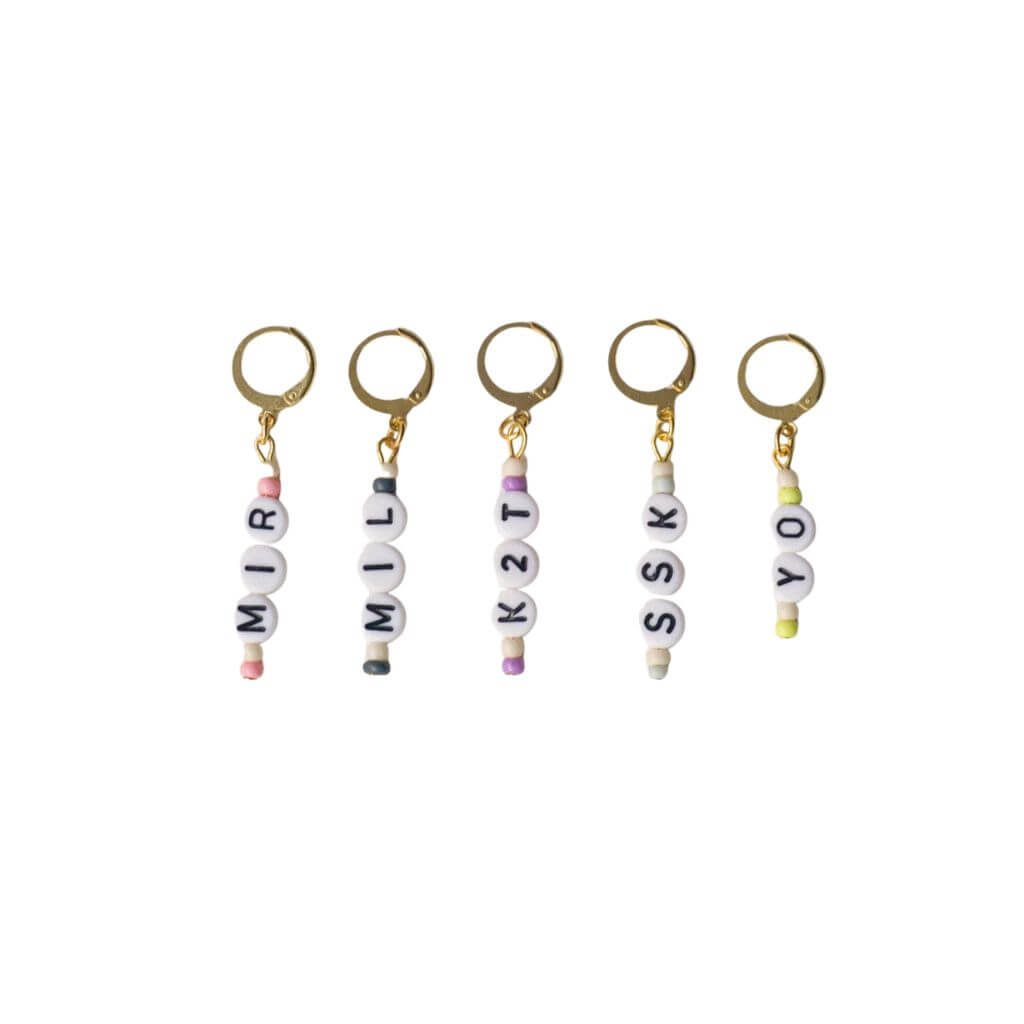 ohliske Maschenmarkierer Set Buchstaben – 5er Set