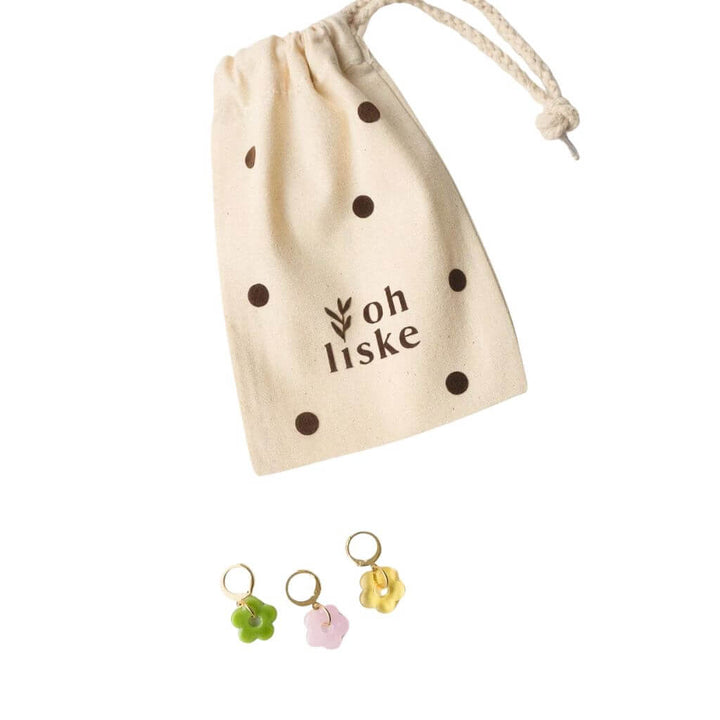 ohliske Maschenmarkierer Set Blumen – 3er Set