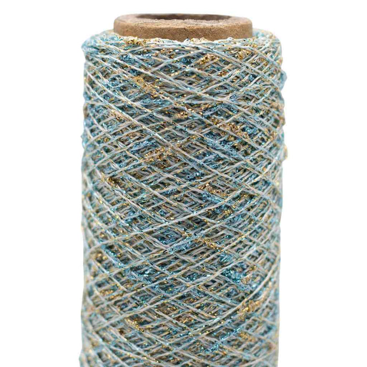 Kremke Twinkle, Farbe 707 Hellblau Gold – Synthetik und Viskose bei Lieblingsgarn