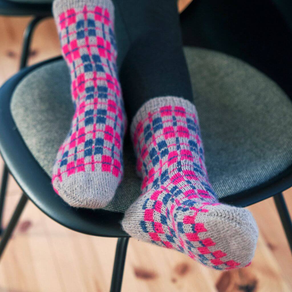 Schachenmayr Pattern Socken TARTAN SQUARE Strickanleitung - Regia (Heft) Lieblingsgarn