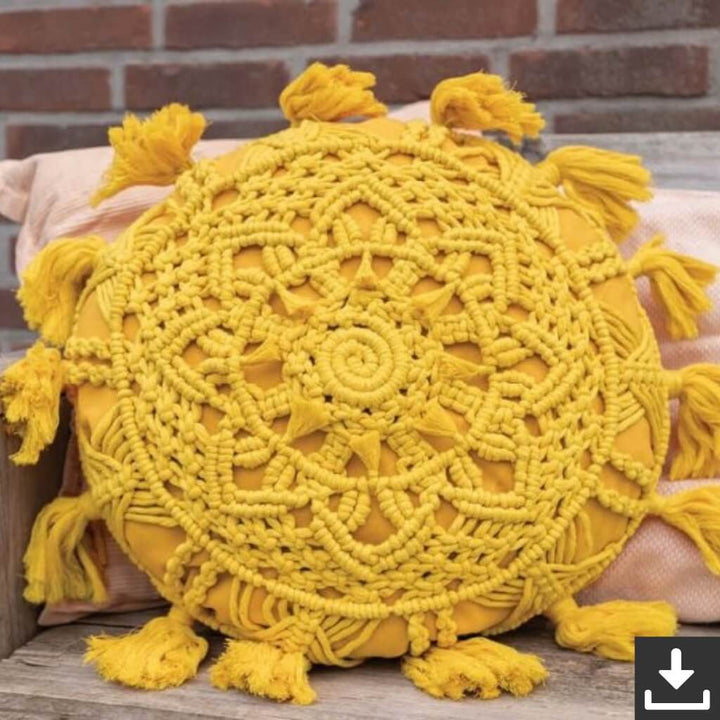 Durable Pattern Solstice Makramee Kissen Durable Rope (PDF) bei bei bei bei bei bei bei bei bei bei bei bei bei Lieblingsgarn