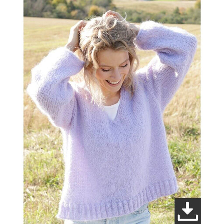 Drops Design Pattern Damen Pullover Spring Iris Strickanleitung - Drops (PDF) bei bei bei bei bei bei bei bei Lieblingsgarn