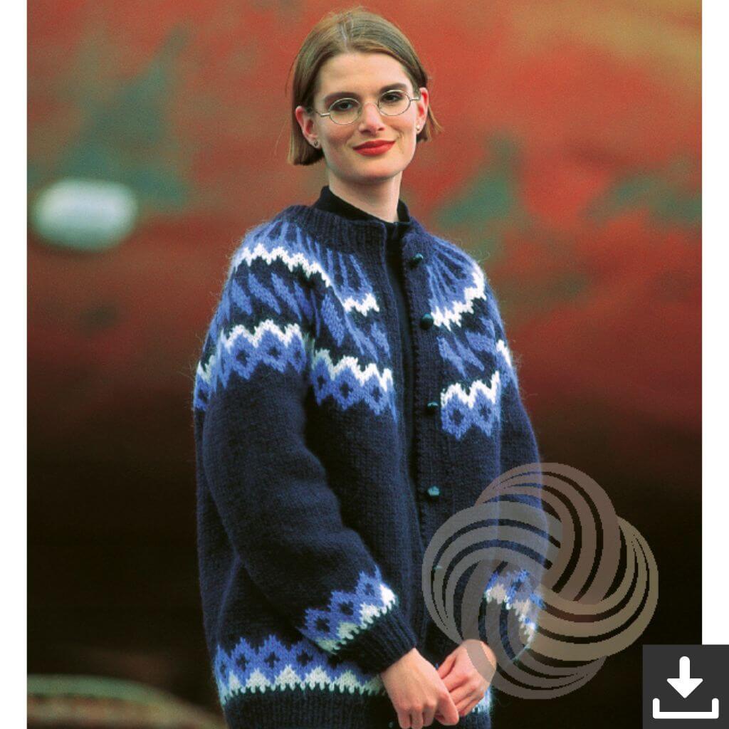 Lopi Pattern Strickjacke mit Passe Strickanleitung - Lopi (PDF) bei bei bei bei bei bei bei bei bei bei bei Lieblingsgarn