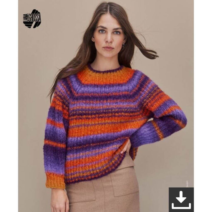 Lana Grossa Pattern Topdown Pullover Strickanleitung - Lana Grossa (PDF) Lieblingsgarn