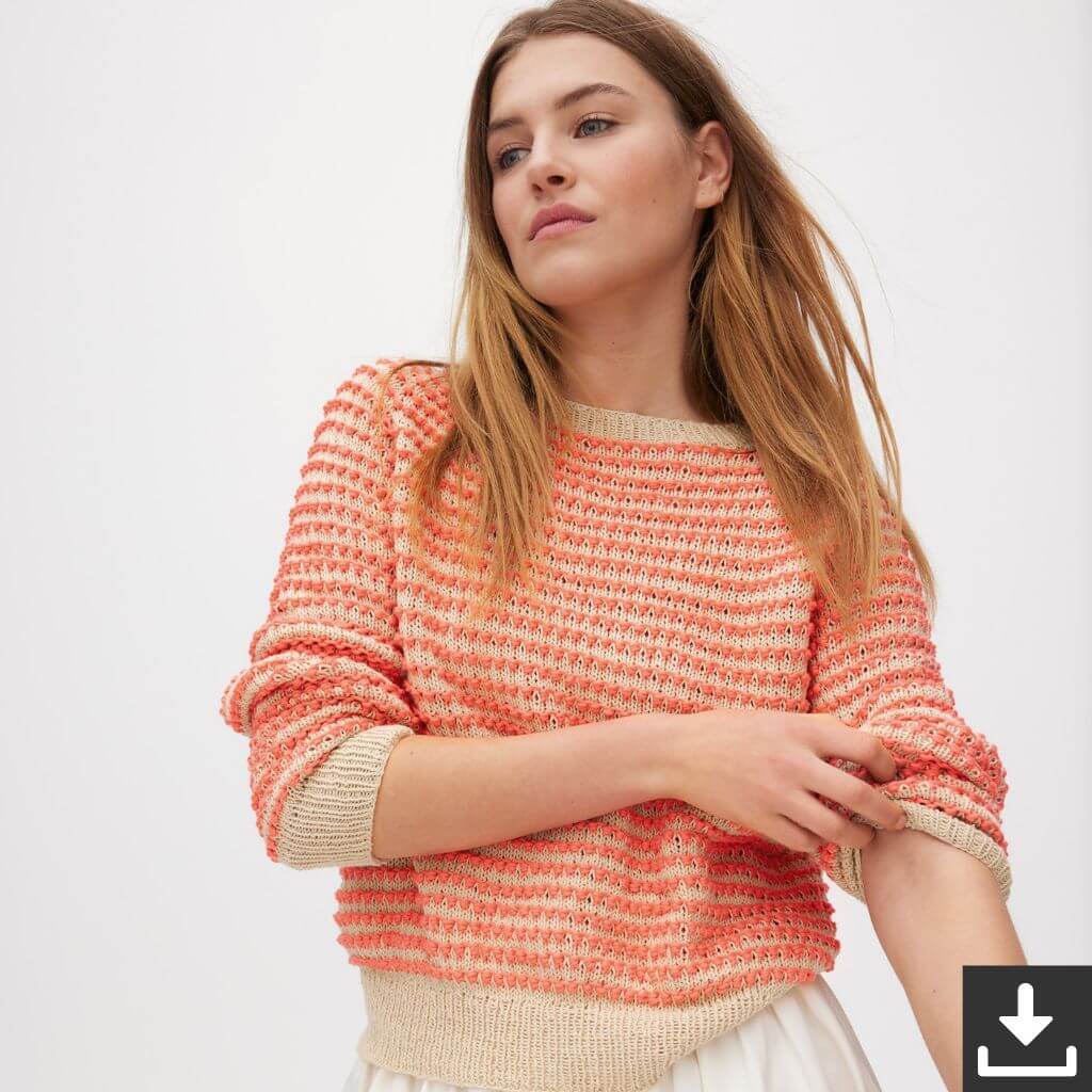 Lana Grossa Topdown Pullover Strickanleitung - Lana Grossa (Digital) bei bei bei bei bei bei bei bei bei bei Lieblingsgarn