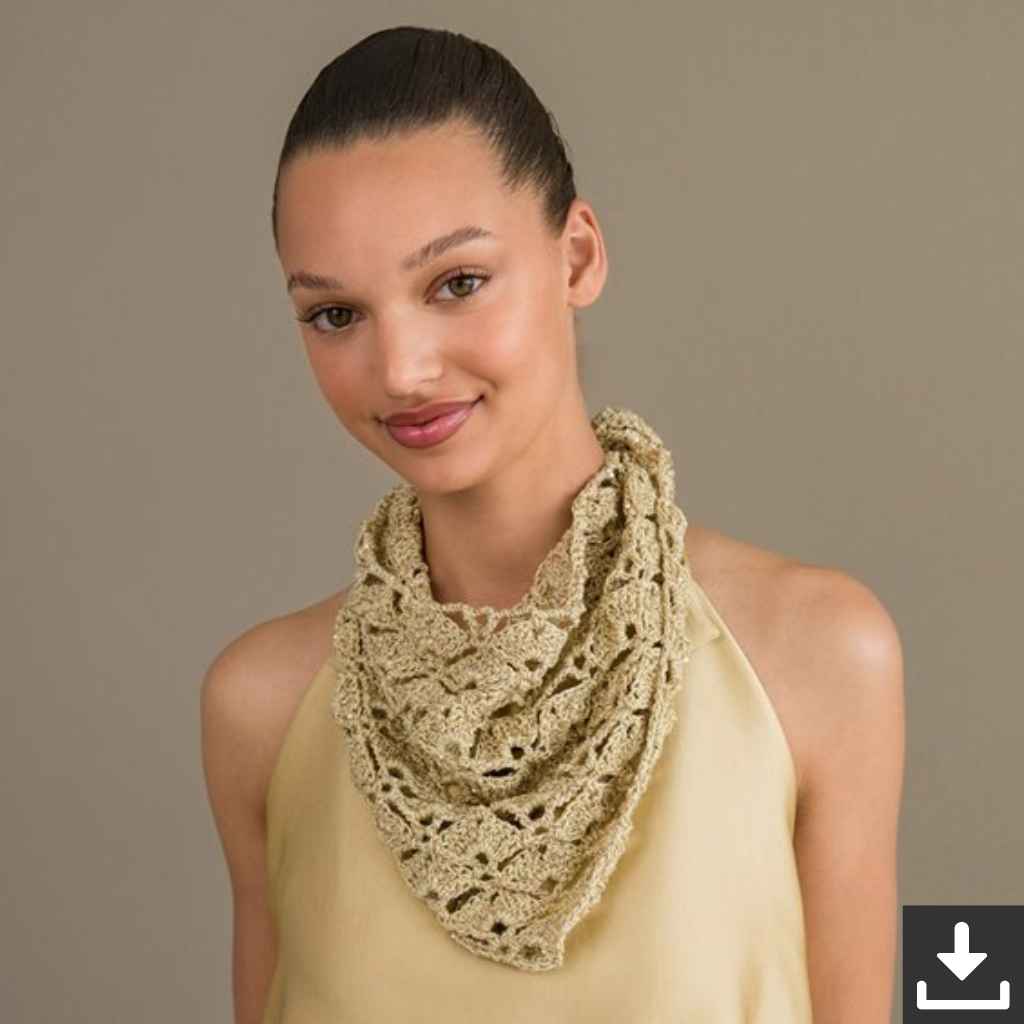 Lana Grossa Pattern Tuch Modell 2 Glitzer-Häkeltuch Häkelanleitung - Lana Grossa (PDF) Lieblingsgarn