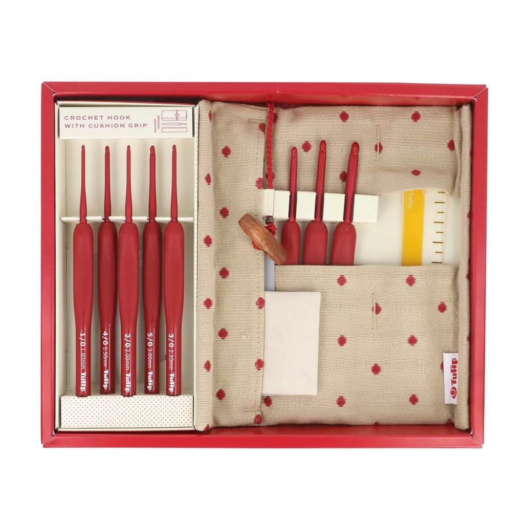 Tulip ETIMO Red Häkelnadel mit Softgriff Set bei bei bei bei bei bei bei bei bei bei bei bei bei bei Lieblingsgarn