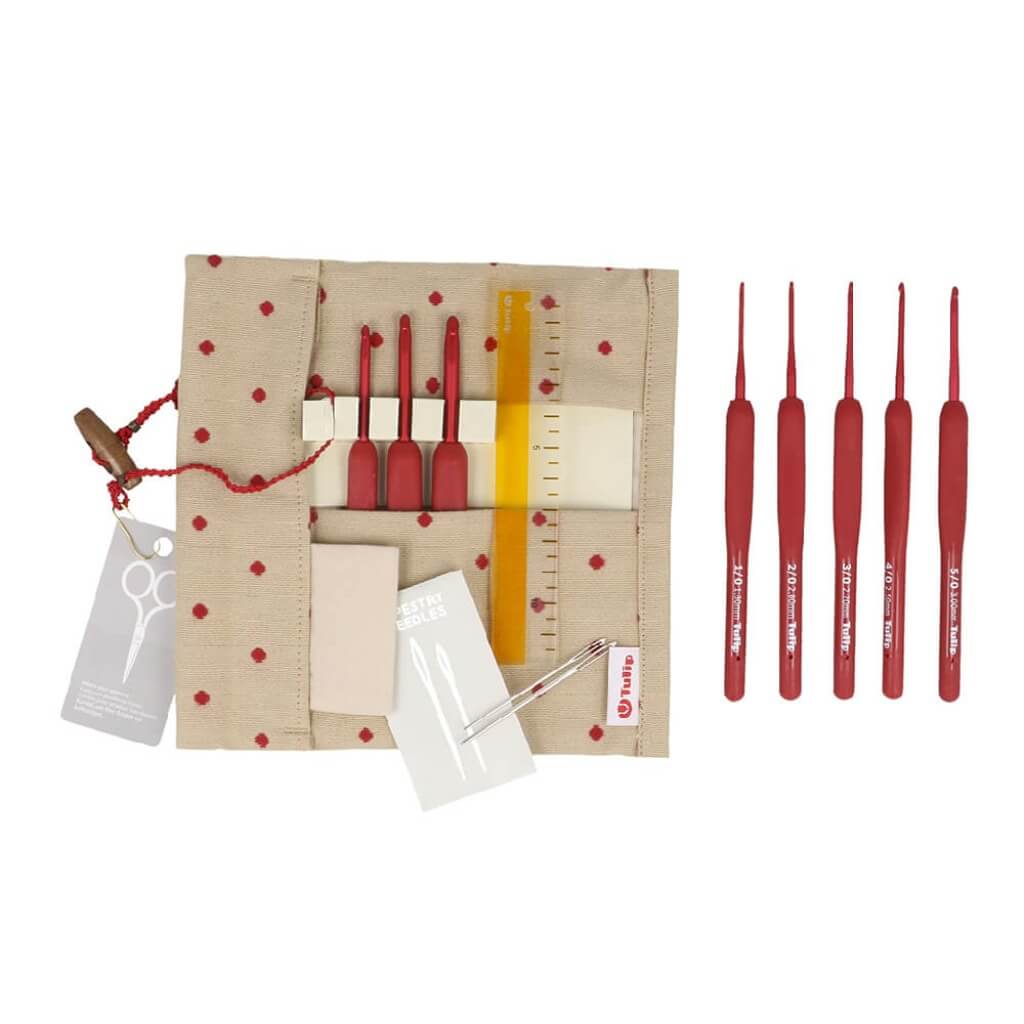 Tulip ETIMO Red Häkelnadel mit Softgriff Set bei bei bei bei bei bei bei bei bei bei bei bei bei bei Lieblingsgarn
