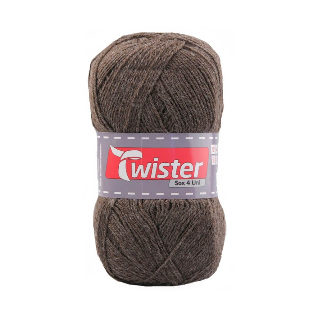 Twister 88 - Braun Twister Sox 100g Uni - Sockenwolle Lieblingsgarn