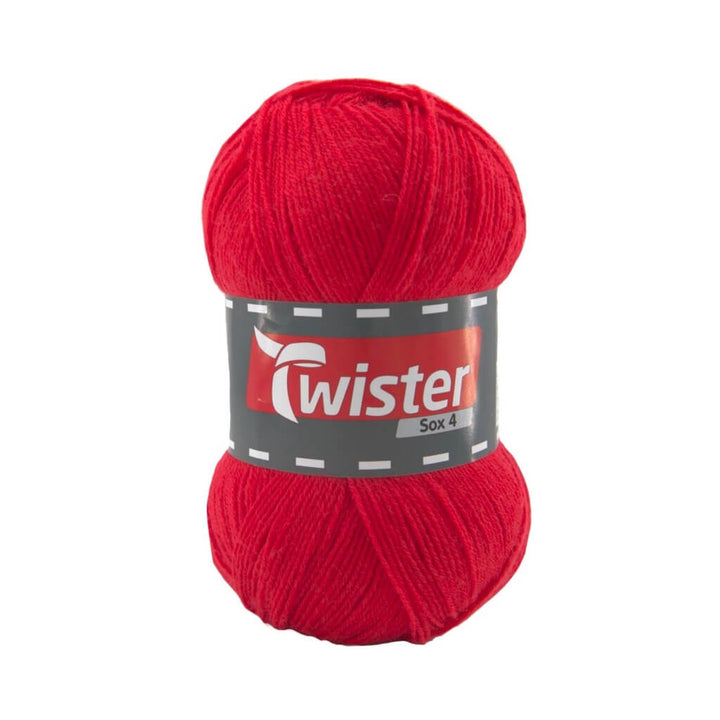 Twister 35 - Rot Twister Sox 100g Uni - Sockenwolle Lieblingsgarn