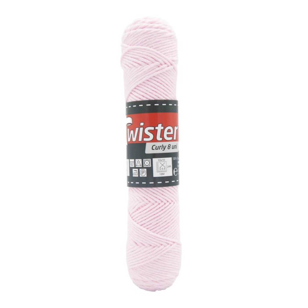 Twister Curly 8 50g - Topflappengarn, Farbe 30 Rosa – Baumwolle bei Lieblingsgarn