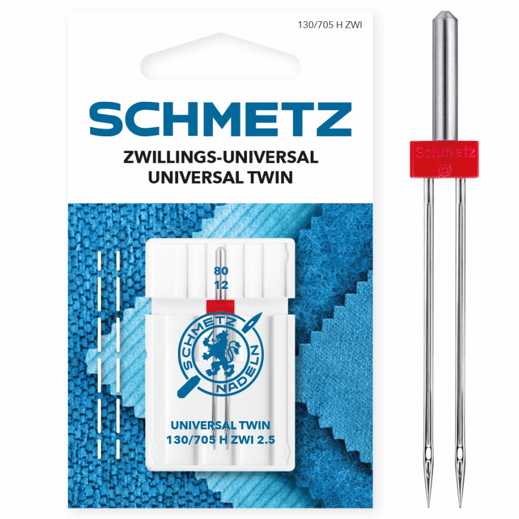 Schmetz Nm 80 / 2,5 Schmetz Universal Zwillingsnadel 130/705 H-ZWI Lieblingsgarn