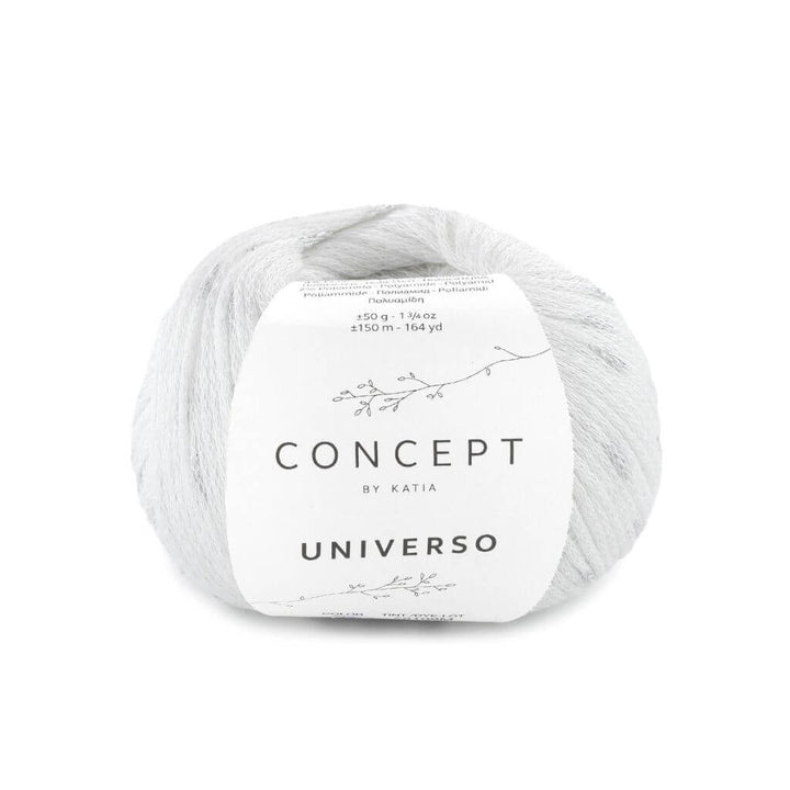 Katia Concept Universo, Farbe 50 Weiß Silber – Synthetik und Viskose bei Lieblingsgarn