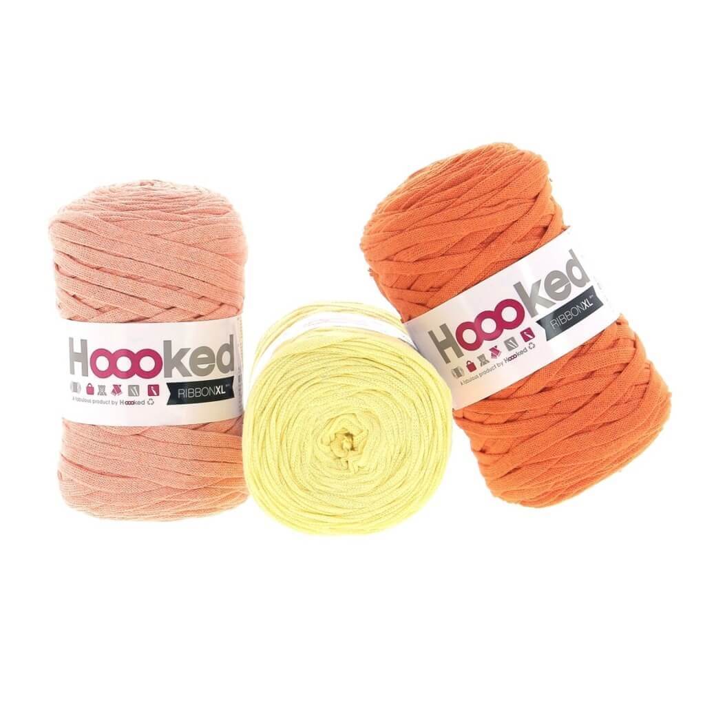 Hoooked Garn Fruity Lemonade Hoooked Set aus 3 Rollen RibbonXL Lieblingsgarn