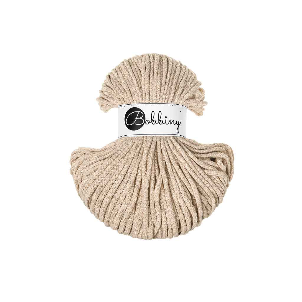 Bobbiny Warm Beige Bobbiny Classic cotton cords 4mm 100m Lieblingsgarn