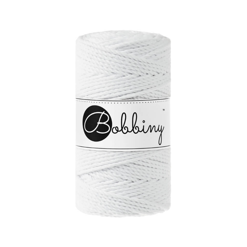 Bobbiny White Bobbiny Makramee Garn 3mm gedreht Lieblingsgarn