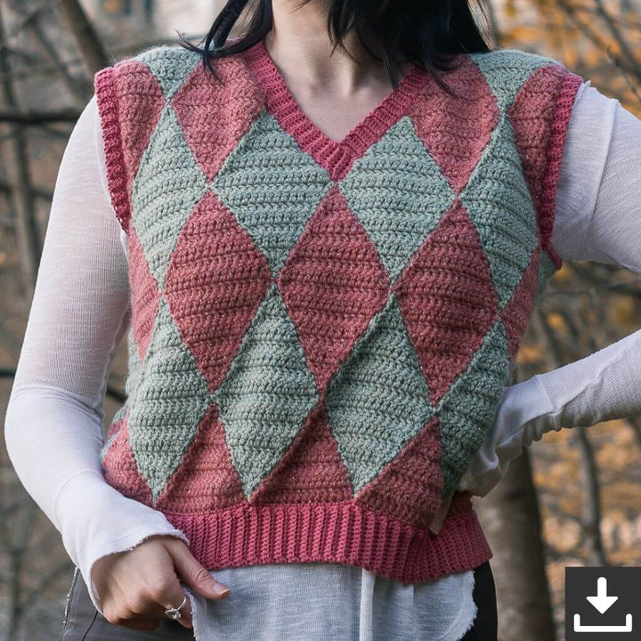 Wisteria Knitting Pattern Weste Sparkling Vest Häkelanleitung - Wisteria Knitting (PDF) Lieblingsgarn