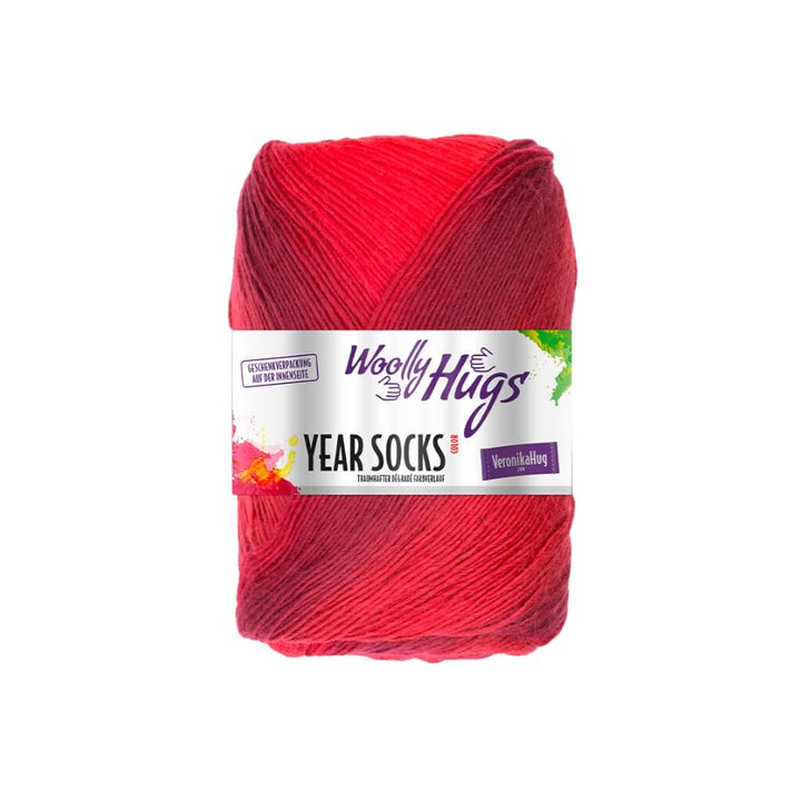 Woolly Hugs Year Socks, Farbe 16 Winter – Schurwolle und Synthetik bei Lieblingsgarn