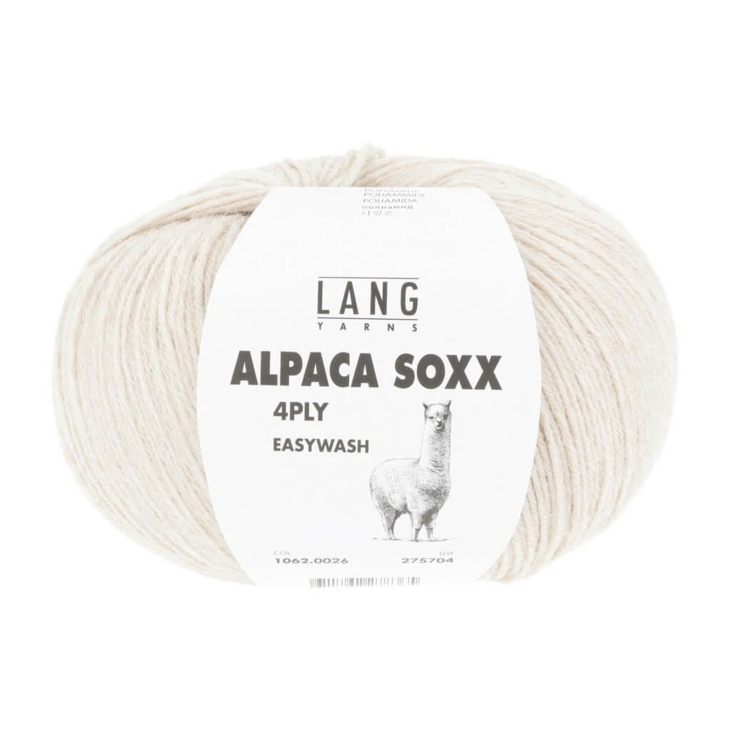 Lang Yarns Alpaca Soxx 4-fach - 100g 1062.0026 - Sand Mélange Lieblingsgarn