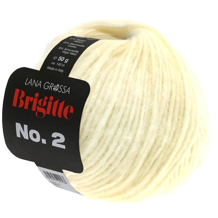 Lana Grossa Brigitte No. 2 50 g 16 - Rohweiß Lieblingsgarn