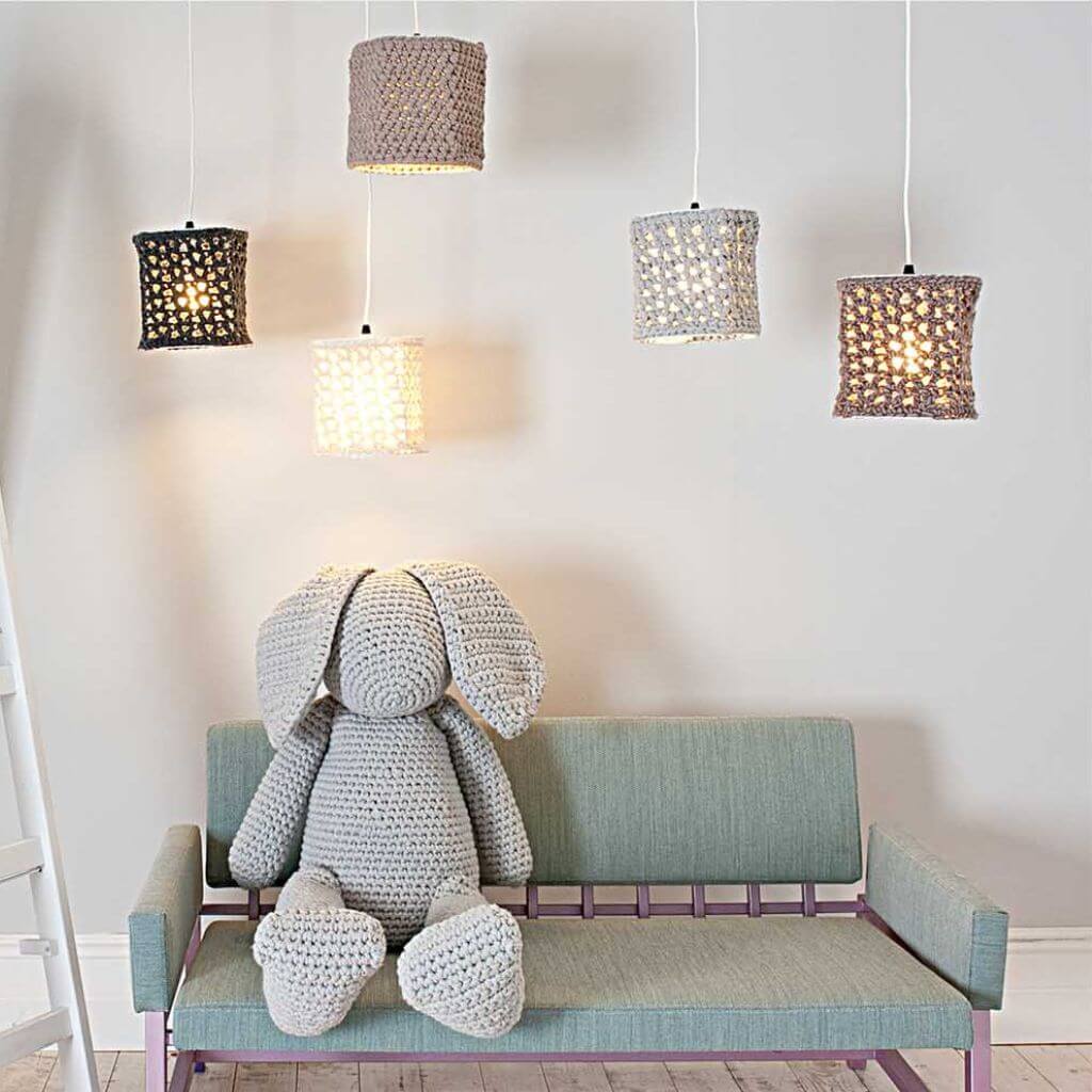 Rico Design Lampenschirm weiß rund 20cm Lieblingsgarn