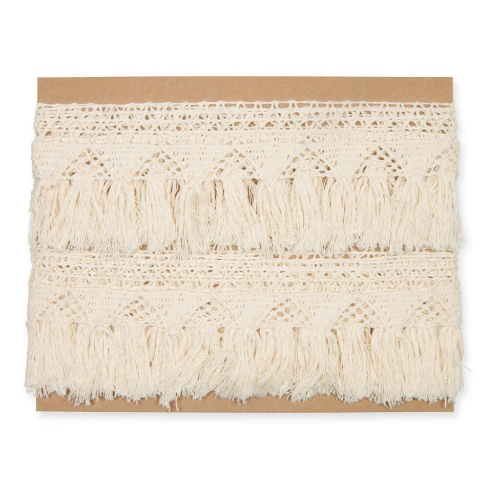 Halbach Fransenborte Makramee 6 cm x 3 m Lieblingsgarn