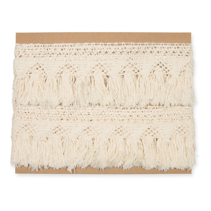 Halbach Fransenborte Makramee 6 cm x 3 m Lieblingsgarn