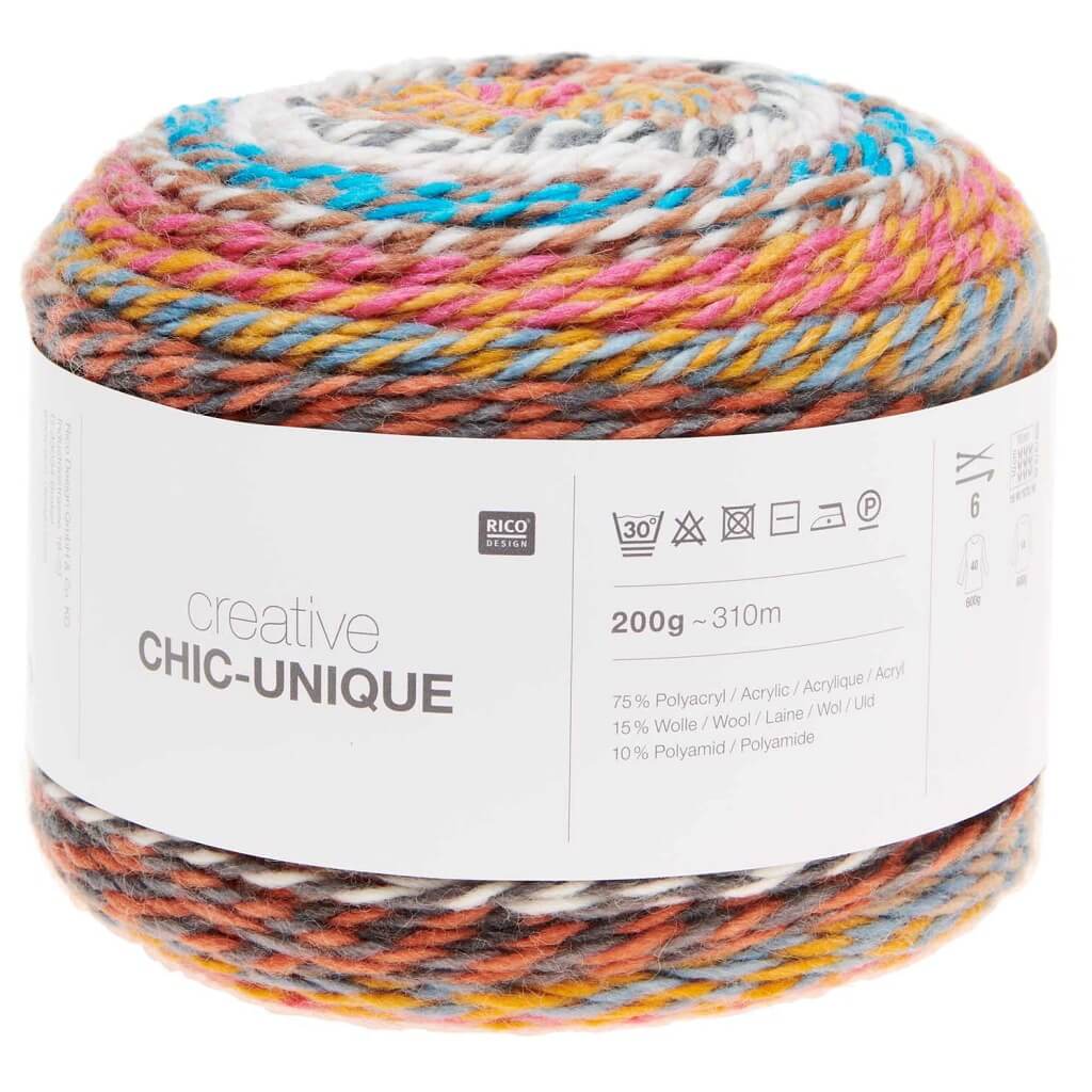 Rico Design Creative Chic-Unique 200g 011 - Rainbow Lieblingsgarn