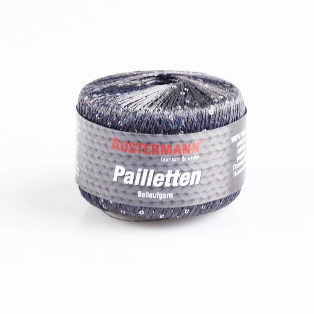 Austermann Pailletten 25g Beilaufgarn 2 - Anthrazit Lieblingsgarn