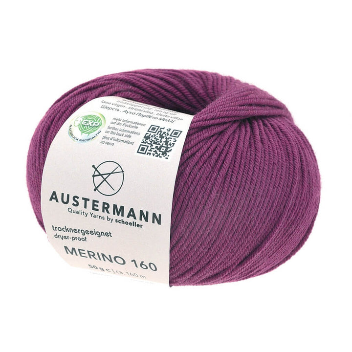 Austermann Merino 160 Exp 50g 220 - Brombeer Lieblingsgarn
