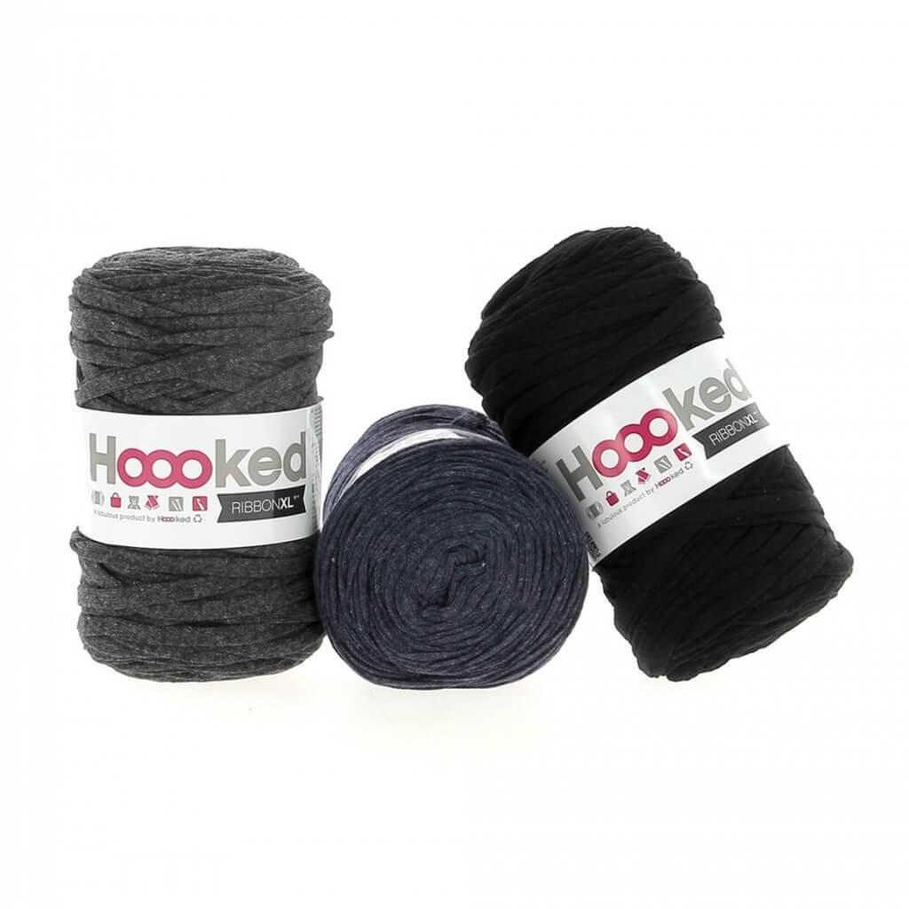 Hoooked Set aus 3 Rollen RibbonXL Ripped Jeans Lieblingsgarn