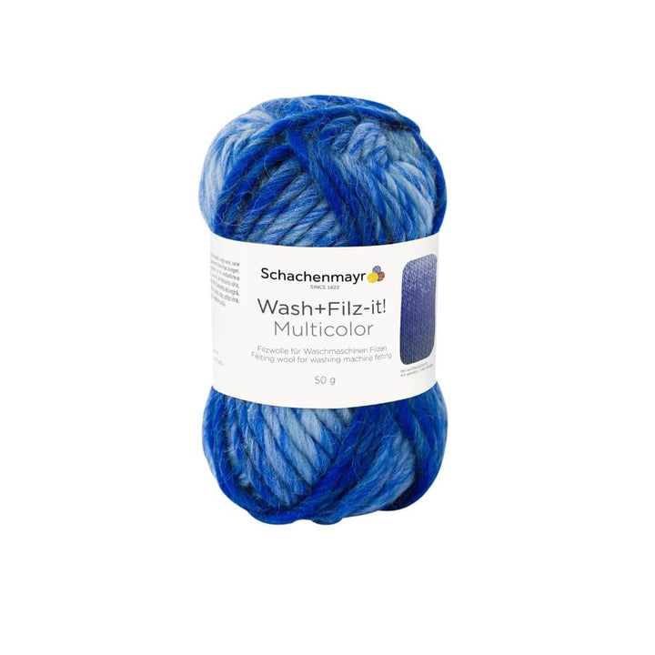 Schachenmayr Wash+Filz-it! Multicolor Filzwolle 50g 201 - Ocean Lieblingsgarn