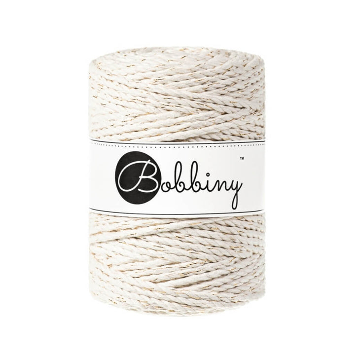 Bobbiny Makramee Garn 5 mm x 100 m gedreht Golden Natural Lieblingsgarn