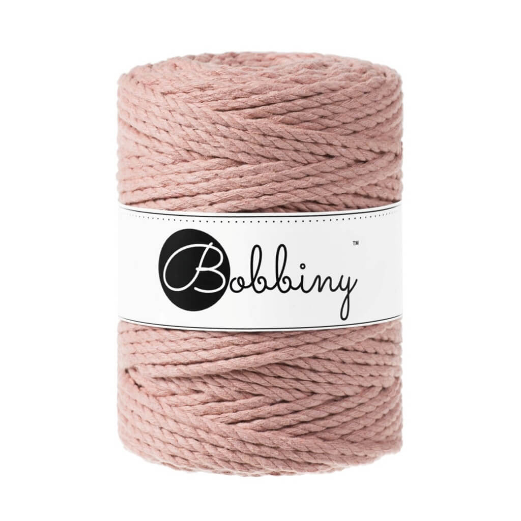 Bobbiny Makramee Garn 5 mm x 100 m gedreht Blush Lieblingsgarn