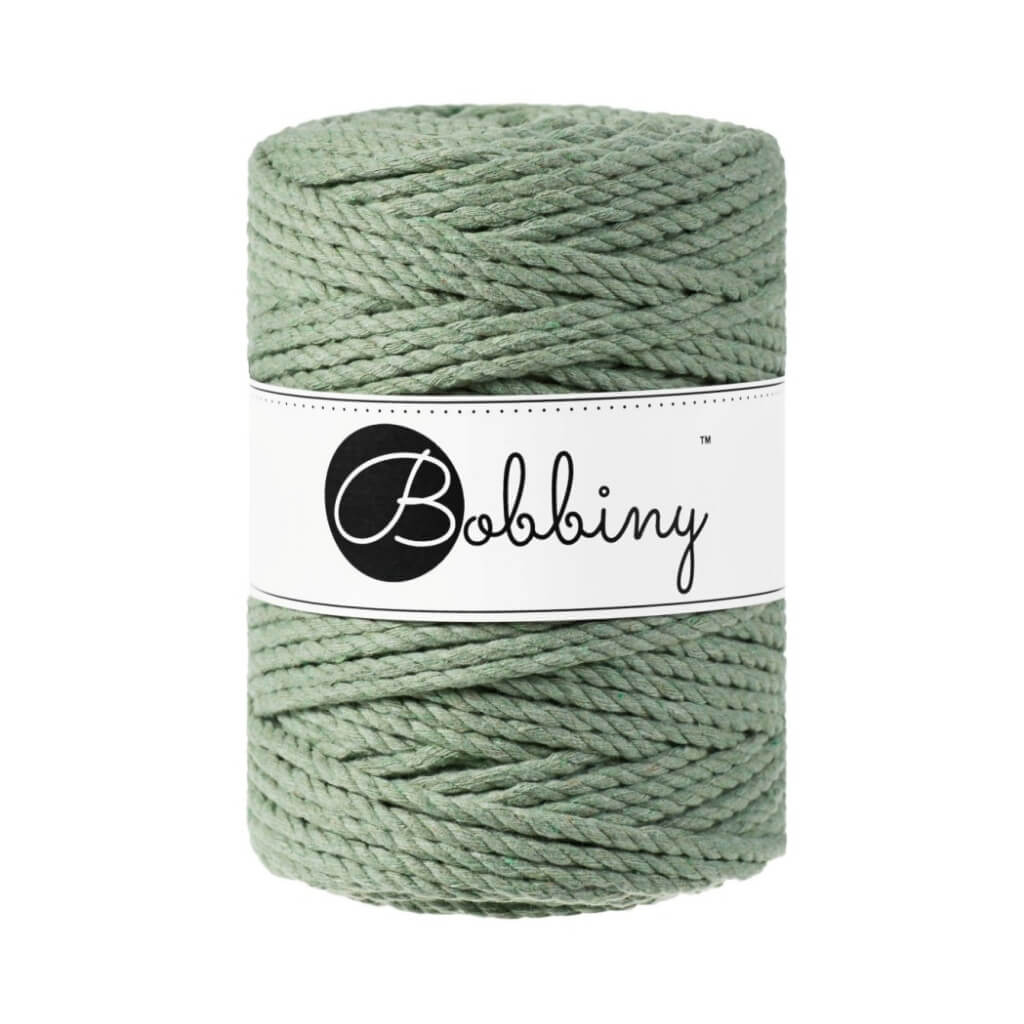 Bobbiny Makramee Garn 5 mm x 100 m gedreht Eucalyptus Green Lieblingsgarn