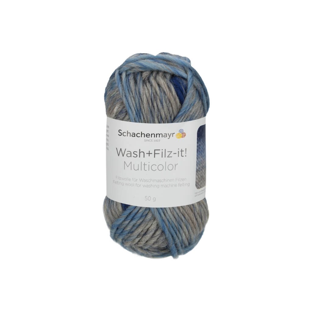 Schachenmayr Wash+Filz-it! Multicolor Filzwolle 50g 262 - Denim Lieblingsgarn