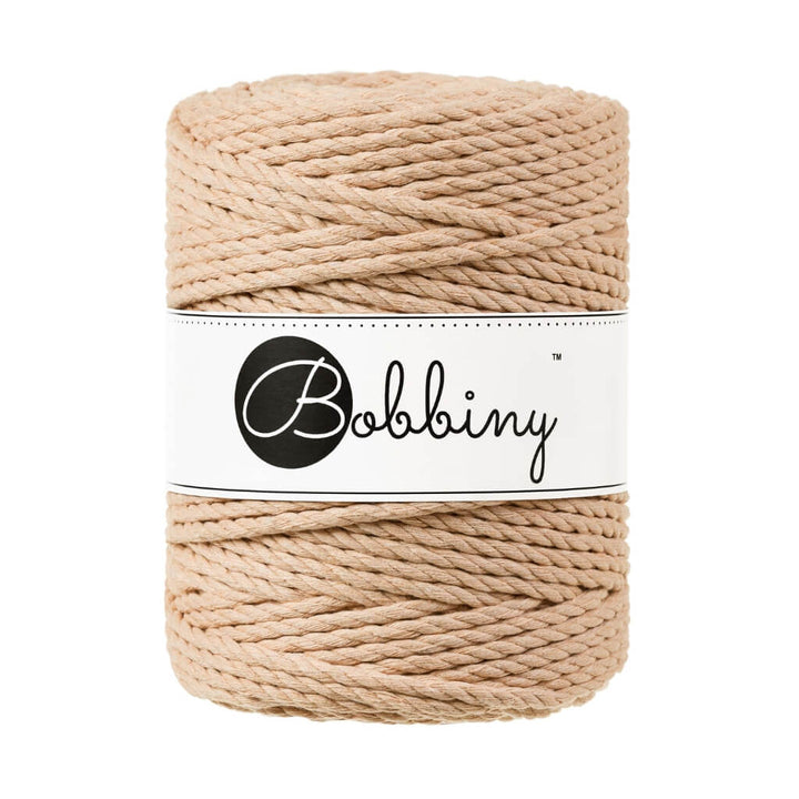 Bobbiny Makramee Garn 5 mm x 100 m gedreht Biscuit Lieblingsgarn